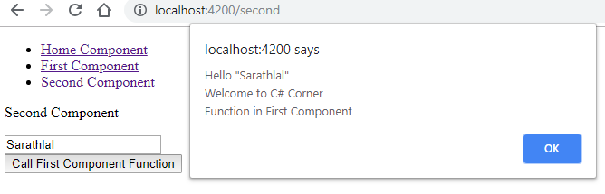 Simple Way To Execute A Function In A Component From Another Component